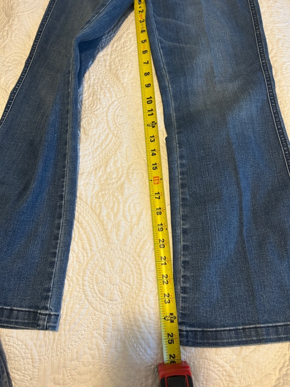 Spanx Denim Cropped Kick Flare Pant, vintage indigo, Medium - Picture 3 of 8